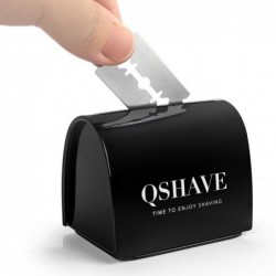 AfeitadoQSHAVE Blade Disposal Case Safe Storage Bank for Used Safety Razor Blades Household Safe Guard