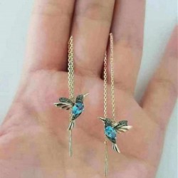 AretesElegant drop hanging earrings for women - little birds added for design - gift - casual