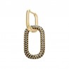 AretesZHUKOU hoop earring for women - 1 piece - brass cubic crystal design