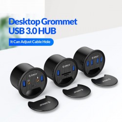 HubORICO USB 3.0 HUB Desktop Grommet Type C High Speed Splitter With SD TF Headphone Mircophone Adapter For PC Computer Acces...