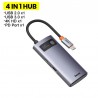 HubBaseus USB C HUB USB Type C Multi HUB 3.0 3 0 for Macbook Pro Air Surface Pro 7 USB Ethernet Network HUB USB-C Splitter Ad...