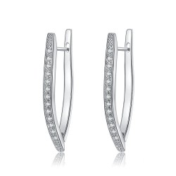 AretesEarrings Hot Luxury V Shape Earrings 5A Cubic Zirconia Earrings For Women Fashion Jewelry Cute Wedding Earrings
