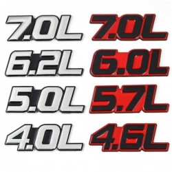 3D metal car sticker - engine size emblem - 4.0L - 7.0LStickers