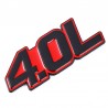 Pegatinas3D metal car sticker - engine size emblem - 4.0L - 7.0L