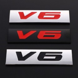 Pegatinas3D metal car sticker - engine size emblem - V6 - V8