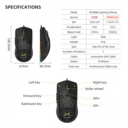 MouseHoneycomb deluxe lightweight gaming mouse - 67gram -  ultra weave cable for computer gamer