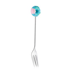 CubiertosDoughnut dessert spoon / fork - ideal for coffee and cake together - stainless steel - 1 piece
