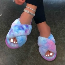 ZapatosWinter warm fluffy slippers for women -soft - warm - non slip - indoor