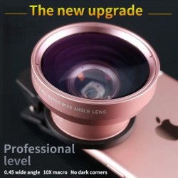 LentesPhone Lens Kit 0.45X - macro lens clip - cellphone camera without dark corner