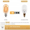 E14Vintage LED bulb - Edison tube - T22 - 2200K - E12 / E14 - 1W - dimmable - amber glass