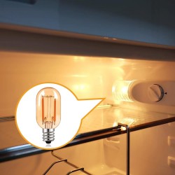 E14Vintage LED bulb - Edison tube - T22 - 2200K - E12 / E14 - 1W - dimmable - amber glass