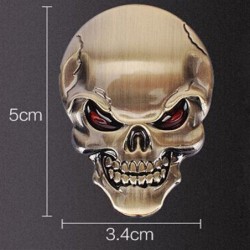 Pegatinas3D skull - metal car / motorcycle sticker - emblem