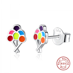 AretesTablero de dibujo esmaltado - pendientes - plata 925