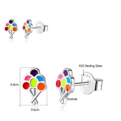 Enamel drawing board - earrings - 925 silverEarrings