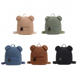 Trendy small backpack - with bear ears - lamb fleeceBackpacks