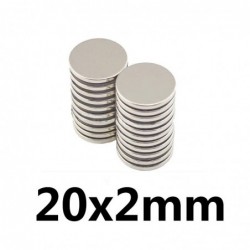 N35 - neodymium magnet - strong round disc - 20 * 2mmN35