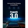 Cargadores36W - 2-port PIQ 3.0 - type-C - wall charger - with foldable plug