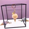 Metal keychain - with a fluffy ice cream pendantKeyrings