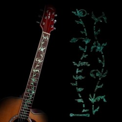 GuitarrasGuitar Inlay Decals Sticker Fretboard Markers Tree Of Life Green Ultra Thin Sticker for Electric Acoustic Classical ...