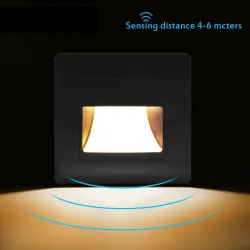 LED wall / stairs light - recessed lamp design - PIR motion sensor - AC85-265VWall lights