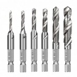 Brocas & taladrosHSS drill bits - screw metric thread - hex shank - 1/4 inch - M3 / M10 - 6 pieces