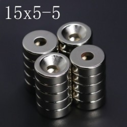 N35N35 - neodymium magnet - super strong round disc - 15mm * 5mm - with 5mm hole