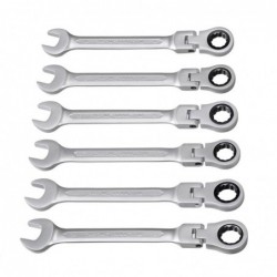 Herramientas & mantenimientoJuego de llaves para coche - tuerca de engranaje ajustable - cabezal flexible - con bolsa - 12 pi...