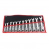 Herramientas & mantenimientoJuego de llaves para coche - tuerca de engranaje ajustable - cabezal flexible - con bolsa - 12 pi...