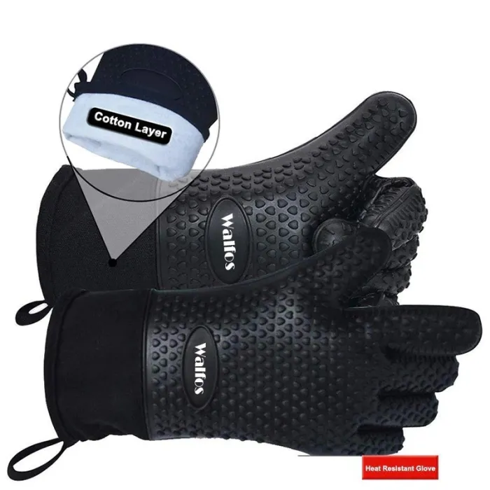 LimpiezaLong protective glove - for cleaning / BBQ - heat resistant - silicone - 1 piece