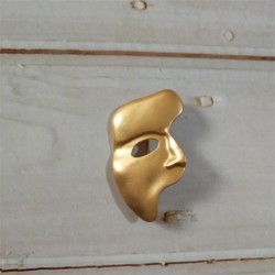 Fashionable brooch - geometric abstract - half-face shapeBrooches