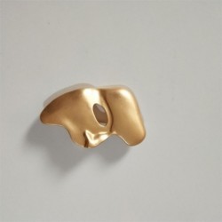 Fashionable brooch - geometric abstract - half-face shapeBrooches