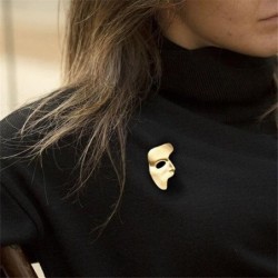 Fashionable brooch - geometric abstract - half-face shapeBrooches