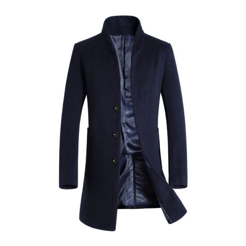 ChaquetasMen's wool coat - long jacket - slim fit