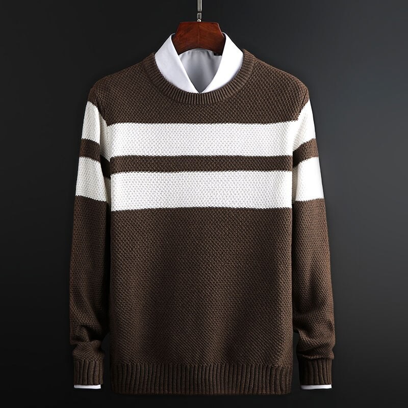 Hoodies & SudaderaClassic knitted sweater with stripes - cashmere / cotton