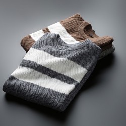 Hoodies & SudaderaClassic knitted sweater with stripes - cashmere / cotton