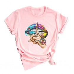 Blusas y camisasLips / whisper words / watercolor graphic - trendy short sleeve t-shirt