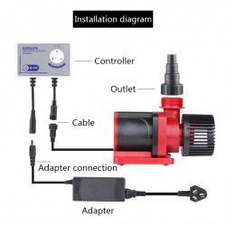 BombasSUNSUN JDP-3500Q - aquarium water pump - adjustable - WiFi - Submersible - 110-240V