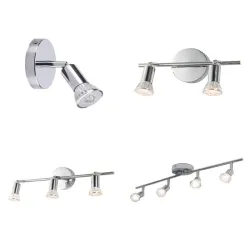 ApliquesCeiling / wall lamp - rotatable - 360 degree adjustable - GU10 base - stainless steel