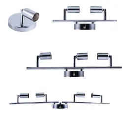 ApliquesCeiling / wall lamp - rotatable - 360 degree adjustable - GU10 base - stainless steel