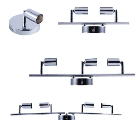 ApliquesCeiling / wall lamp - rotatable - 360 degree adjustable - GU10 base - stainless steel