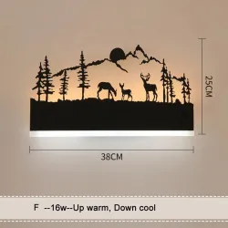 ApliquesRomantic wall light - acrylic lamp - with animals - warm / cold white