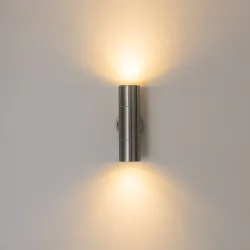 LED wall light - stainless steel lamp - up / down lightningWall lights