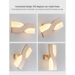 ApliquesNordic style modern wall lamp - LED - adjustable - rotatable