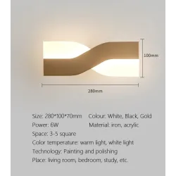 ApliquesNordic style modern wall lamp - LED - adjustable - rotatable