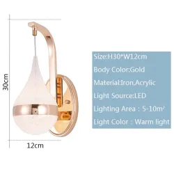 Modern LED wall light - sconce - gold ironWall lights
