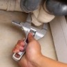 Llave inglesaMulti-function Handle Universal Wrench Large Opening Bathroom Wrench Screw Key Nut Wrench Adjustable Aluminum Al...