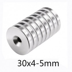 N3510/20/50 pcs 30*4 Hole 5mm Countersunk Neodymium Magnet 30x4-5mm Permanent NdFeB Magnetic 30*4-5mm Disc magnet 30x4-5mm