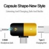 DivisorUSB type-C - 3.5mm jack - aux audio charger - OTG converter - adapter - capsule shape