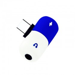 DivisorUSB type-C - 3.5mm jack - aux audio charger - OTG converter - adapter - capsule shape