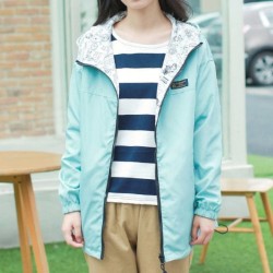 ChaquetasSpring / autumn hooded jacket - two sided - with zipper - cartoon print